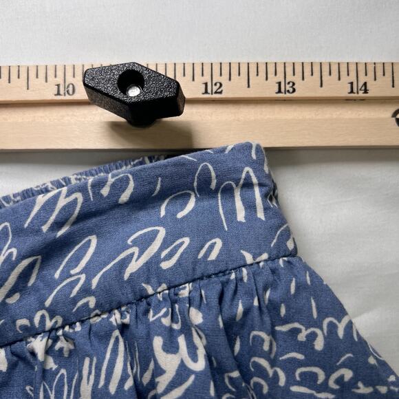 Boden Skirt Size 4R Blue White Floral A-Line Short Lined Pull-On Cotton Casual - Picture 5 of 11